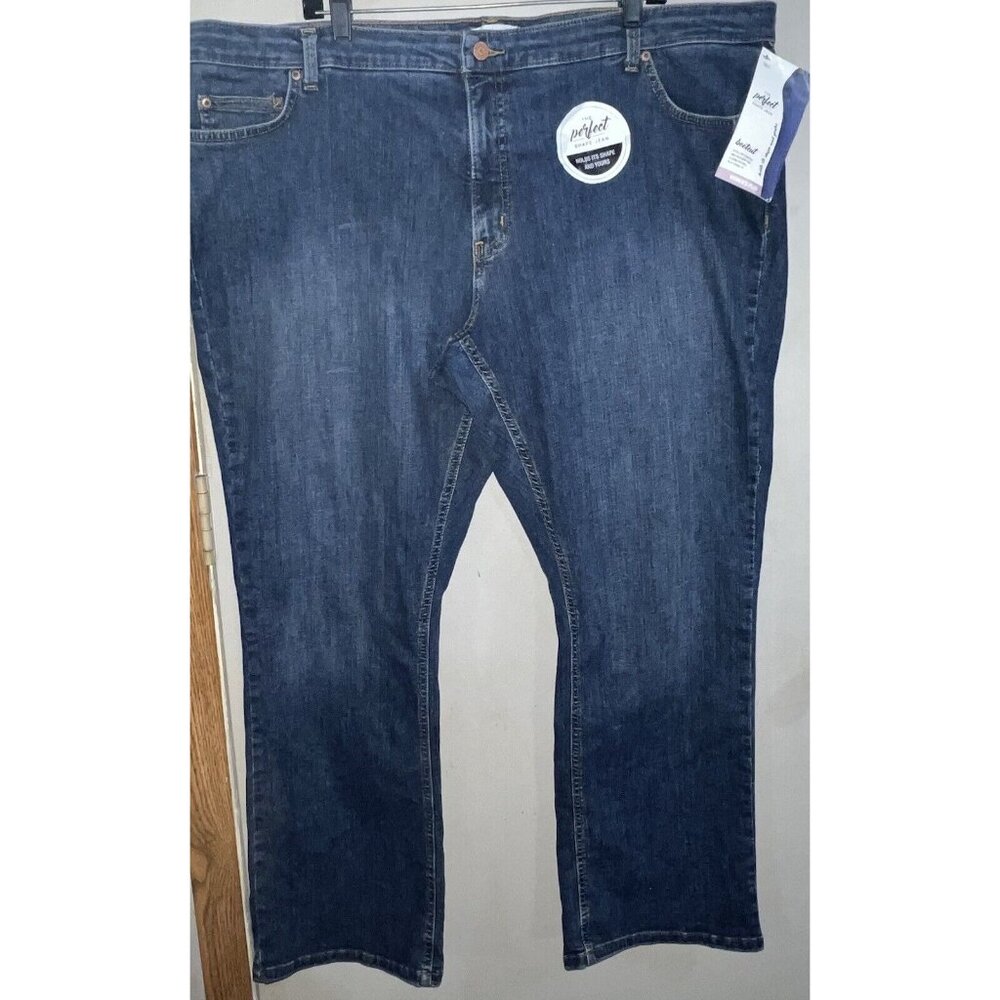 NEW Dickies Perfect Shape Womens Denim Blue Jeans Tummy Control Bootcut 24W RG